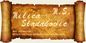 Milica Sladaković vizit kartica